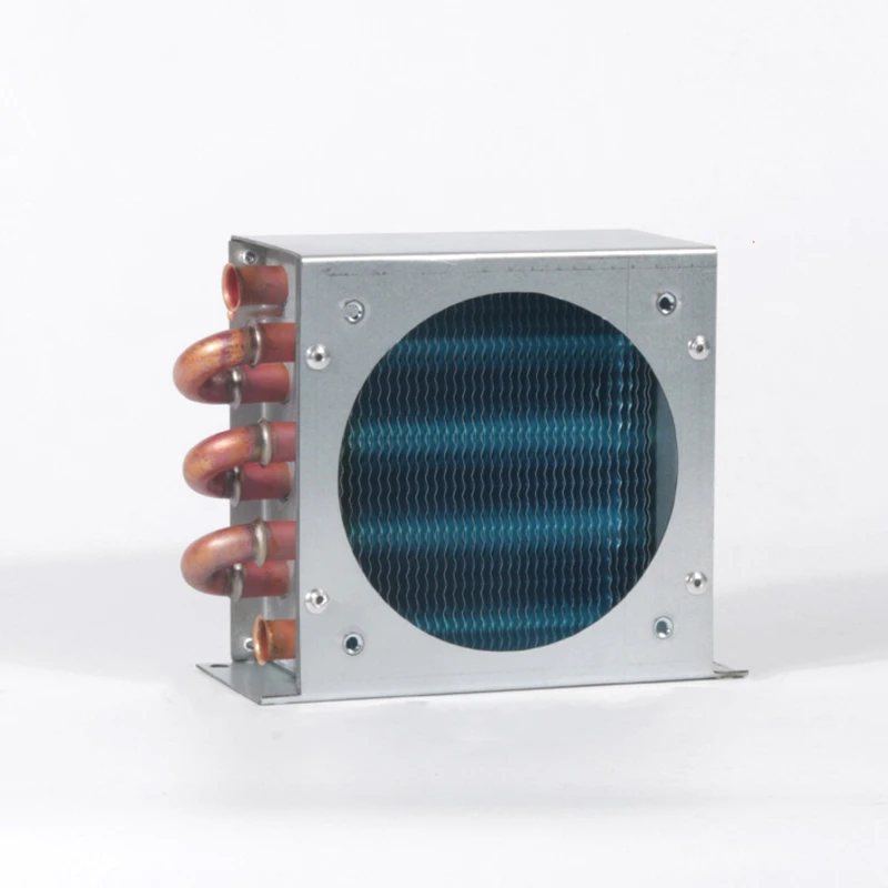 Small Condenser Radiator Refrigerator Freezer With Fan Aluminum Fin 2*4