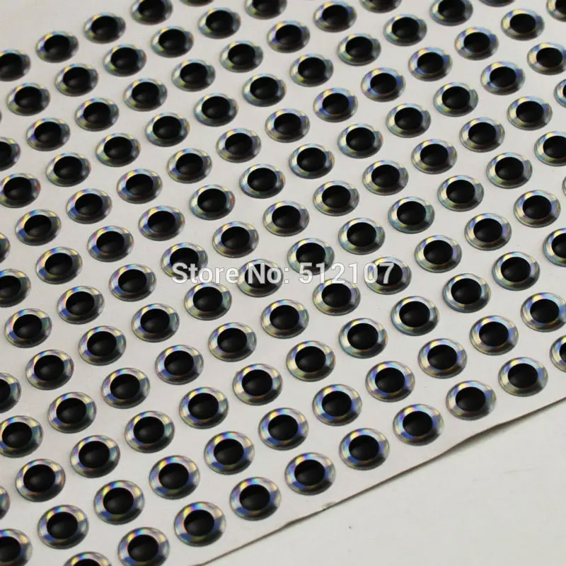 50pcs Sliver Molded 3D Fishing Lure Eyes for Unpainted Crankbaits Lure  Bodies, Size 3.5 4.0 4.5 5.0 5.5 6.0 6.5 7.5 8.0 mm