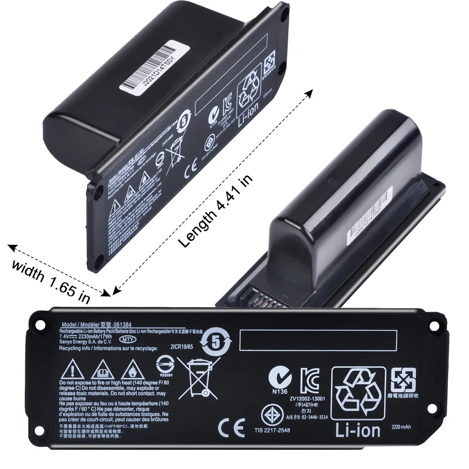 061384 Batteria Ricaricabile Per Bose Soundlink Mini I Altoparlante Bluetooth Batteria + Traccia No