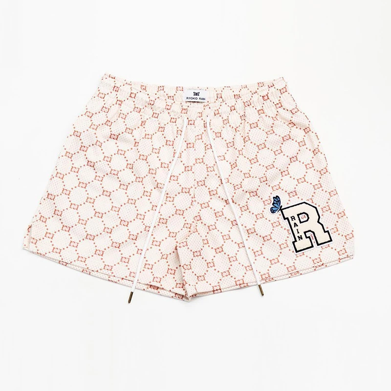 Fashion men's and women's casual shorts Basketball fitness sports pants Letter CC quarter pants mesh quick drying men's shorts