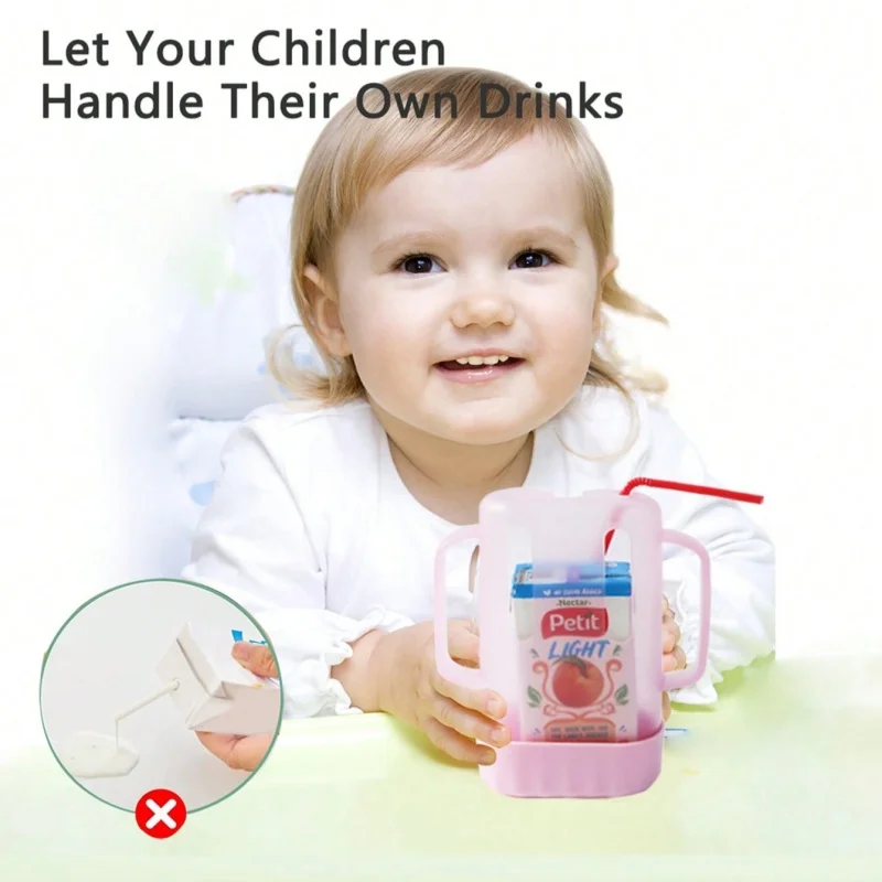 BIBOO Dual-Lid Squeeze Pouch Holder for Food Pouches & Drink Boxes, Baby Pouch Holder with Larger Capacity
