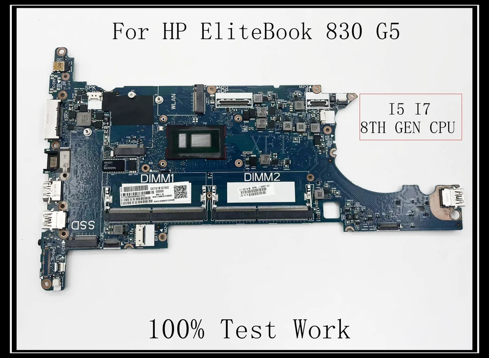 For HP EliteBook 830 G5 Laptop Motherboard With I5 I7 CPU DDR4 UMA