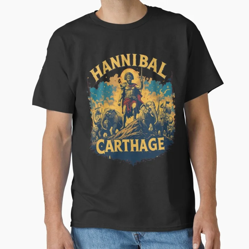80er-Jahre-Horrorfilm Hannibal Barca Carthage Tunesien Amazigh Elissa Gruselfilm Stille der Lämmer T-Shirt Großes Oberteil für Erwachsene