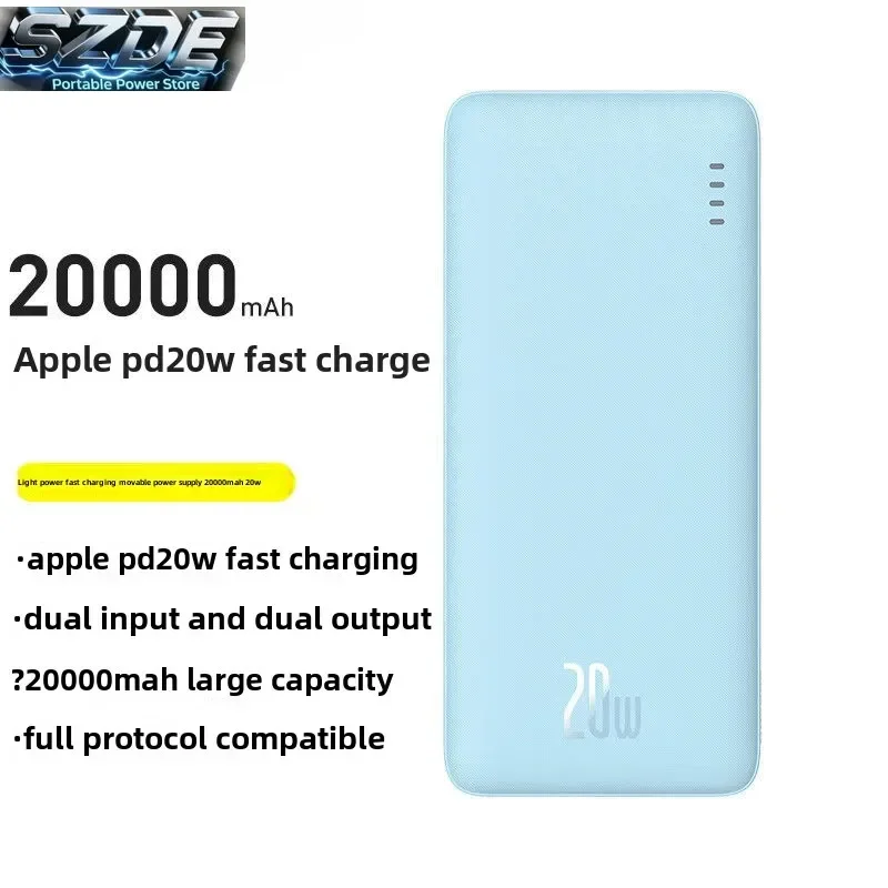 SZDE 10000mAh 20000mAh 초슬림 보조배터리, 안정적인 모바일 전원 공급 장치, 스마트폰 및 디지털 기기용 안정적인 출력