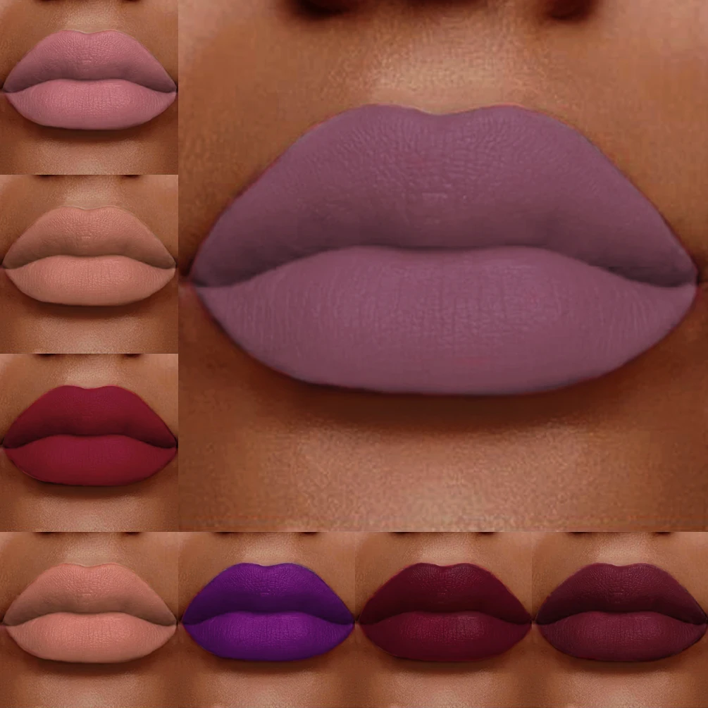 Niceface Liquid Lipstick Makeup Waterproof Matte Red Lip Gloss Long Lasting Nude Lip Tint Makeup