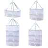 4 Layer Hanging Dry Net Folding Anti-Fly Windproof Hook for Flowers Buds Plants Organizer Drying for Fish/Vegetables/Fruit/Herbs 1