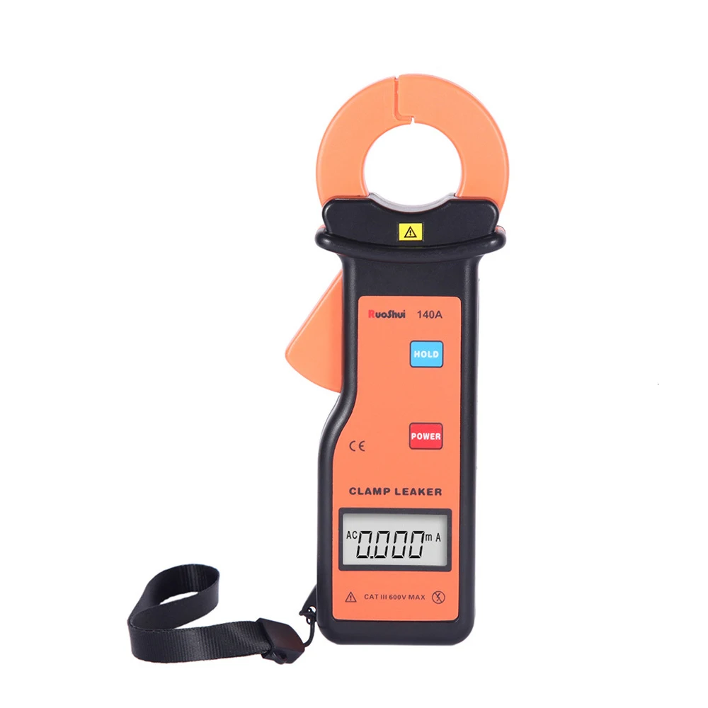 RuoShui 140A Digital Clamp Leaker High Accuracy Leakage Current Clamp Meter Measure Range 0.000mA～60.00A LCD Automatic Tester images - 6