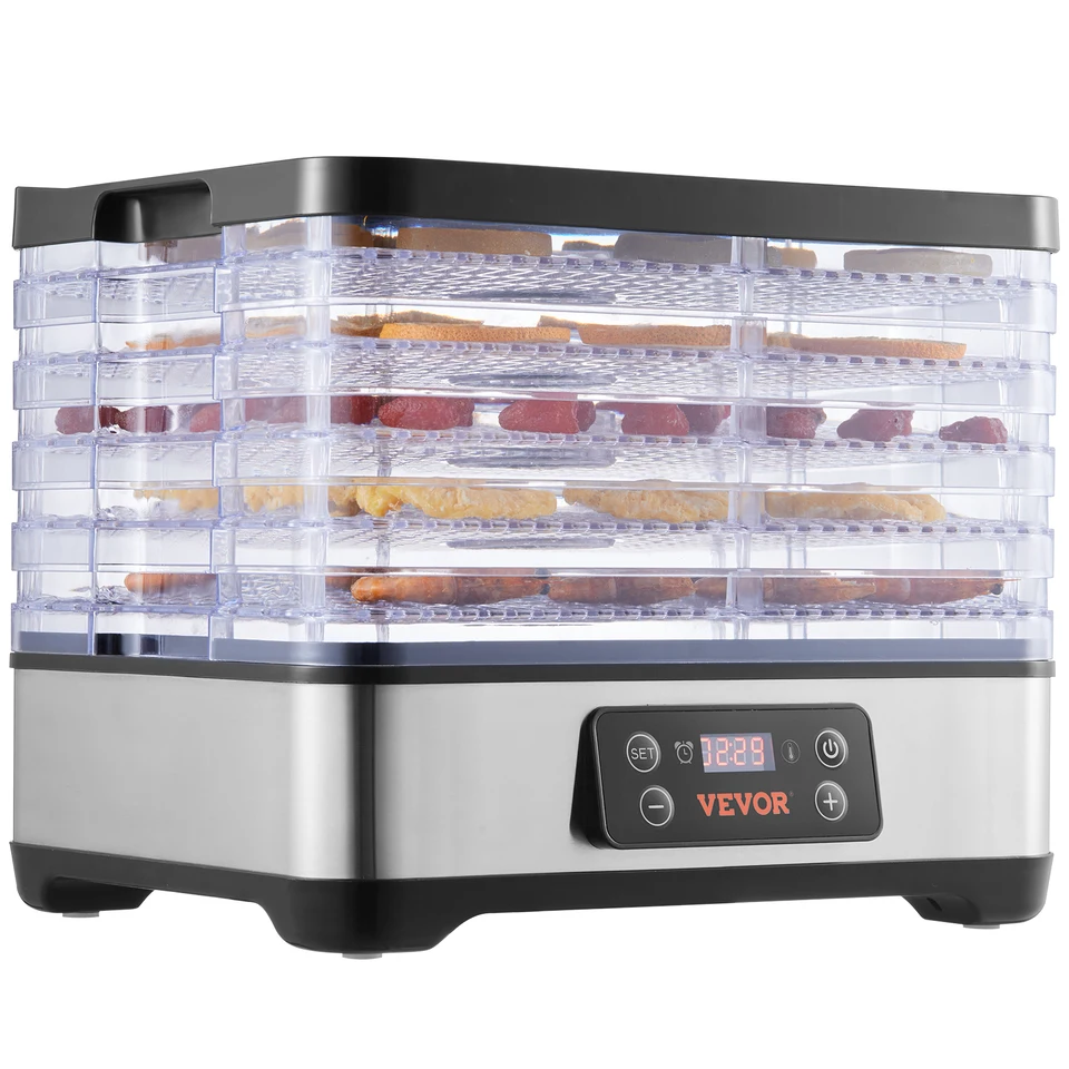 Stainless Steel Food Dehydrator with Adjustable Timer