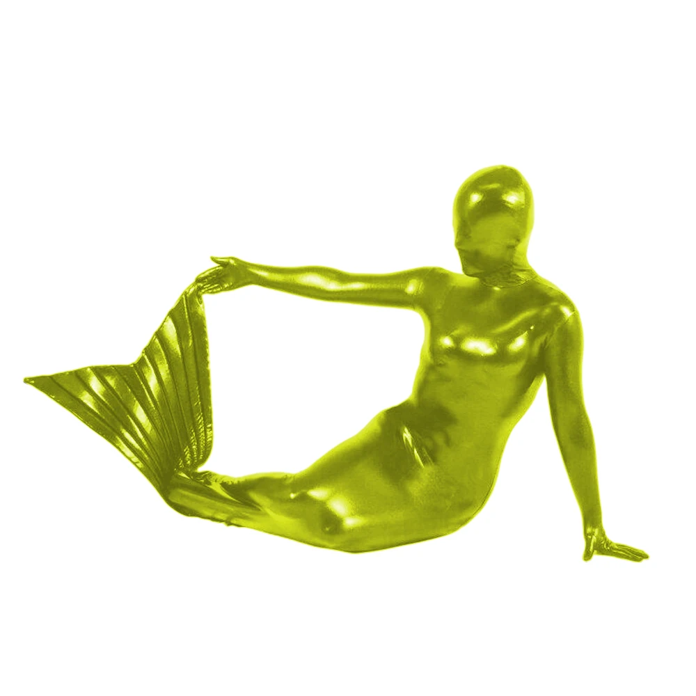 Shiny Metallic Mermaid Costume Bondage Zentai Fish Scale Bodysuit Party Jumpsuit halloween Party Costume Mermaid Role play S-7XL