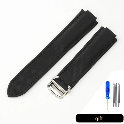 Strap for Cartier Blue Balloon Wsbb0015 Black Knight Watch Bracelet Black Canvas Nylon Watchband 16 8mm 18 11mm 20 12mm