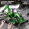 1/14 HUINA 1579 Remote Control Truck Excavator 9CH Loader Two-way Forklift Sound Light Simulation Engineering Car Model Kids Toy 1