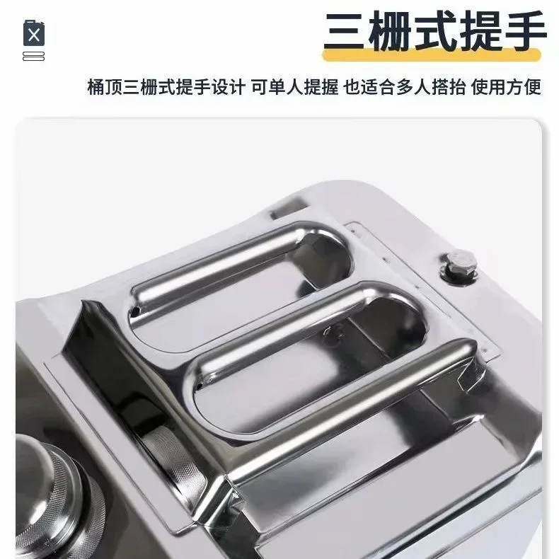 10L Litres 201 Stainless Steel Fuel Tank Petrol Storage Oil Jerrycan Gas Can Car Motorcycle Truck Car Fuel-jugs with Oil Pipe petrol can motorcycle fuel container