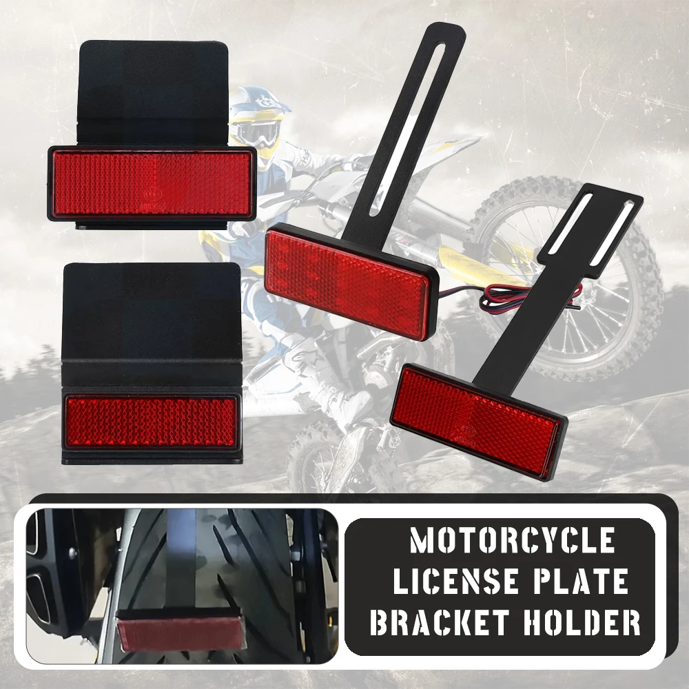 Universal Motorcycle Safety Warning Reflector Scooter Street Bike Rear ...