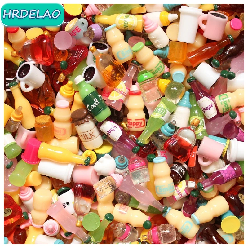 Slime Kit 10Pcs Diy Slime Accessories Beer Bottle Bar Sugar Bead for Slime Toys Food Fruit Lucky Bag for Children Gift slime kit