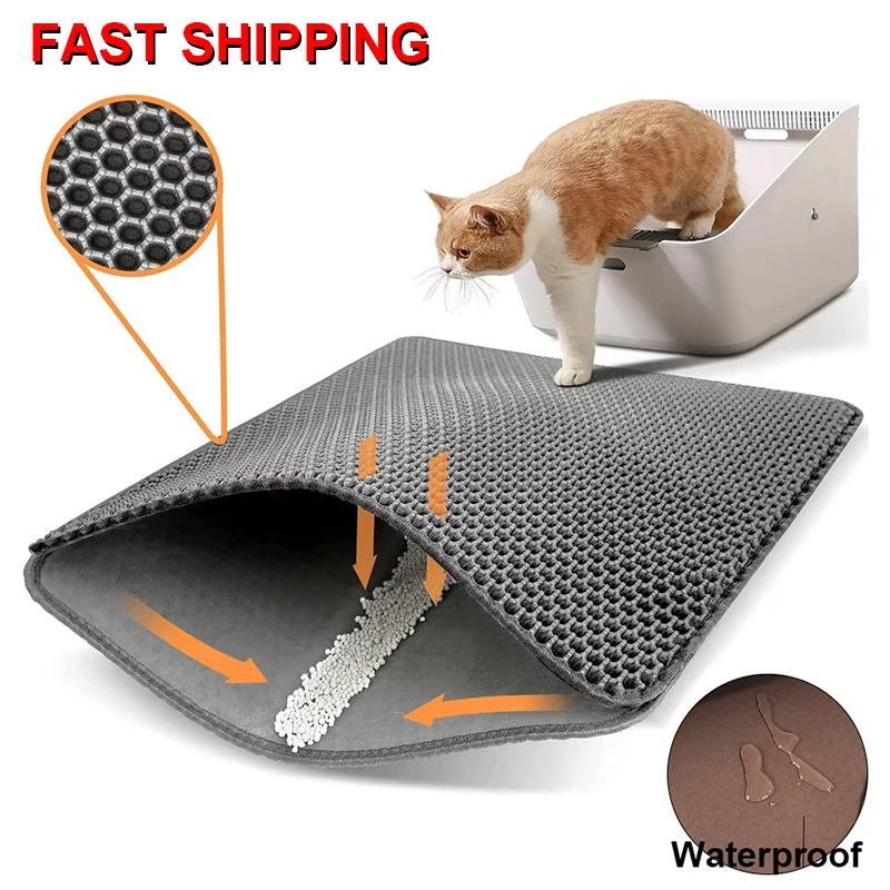 Alfombrilla de arena para gatos, tapete de doble capa EVA, impermeable,  filtro de arena para gatos, cama para mascotas, arenero para gatitos,alfombra  arenero gato,tapete pet,cosas para gatos - AliExpress