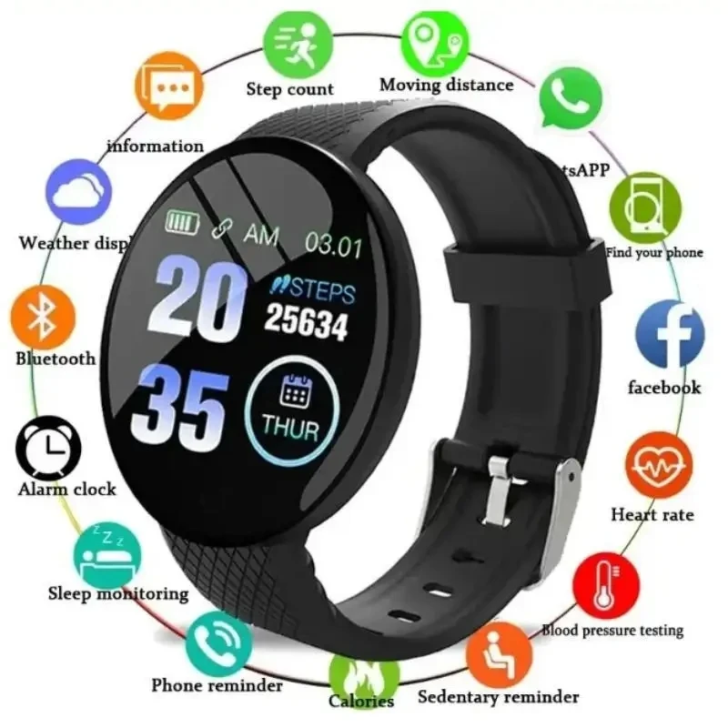 Real Pedometer Smart Watch Rate Smartwatch Fitness Tracker Blood Pressure Sport Bracelet Men Wome
