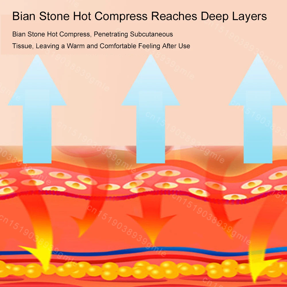 Electric Bianstone Guasha Massager Hot Stone Scraping Vibration Massage Relax Muscles Massage Vibration Skin Lift Care Spa 6