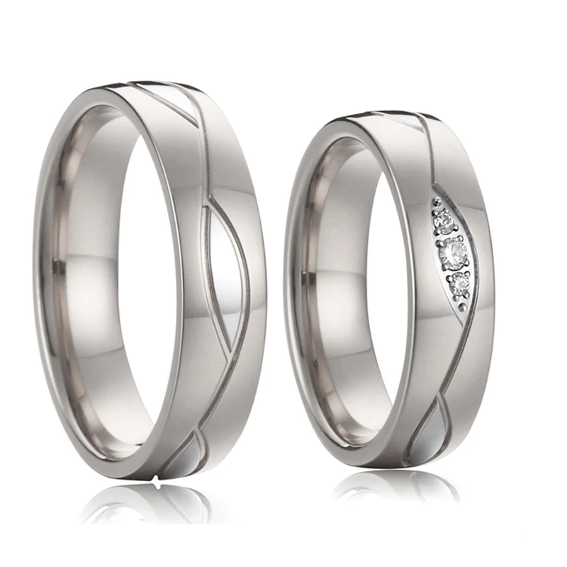 wedding rings for couples lovers alliance anniversary men silver rings for women 925 sterling stainless steel jewelry