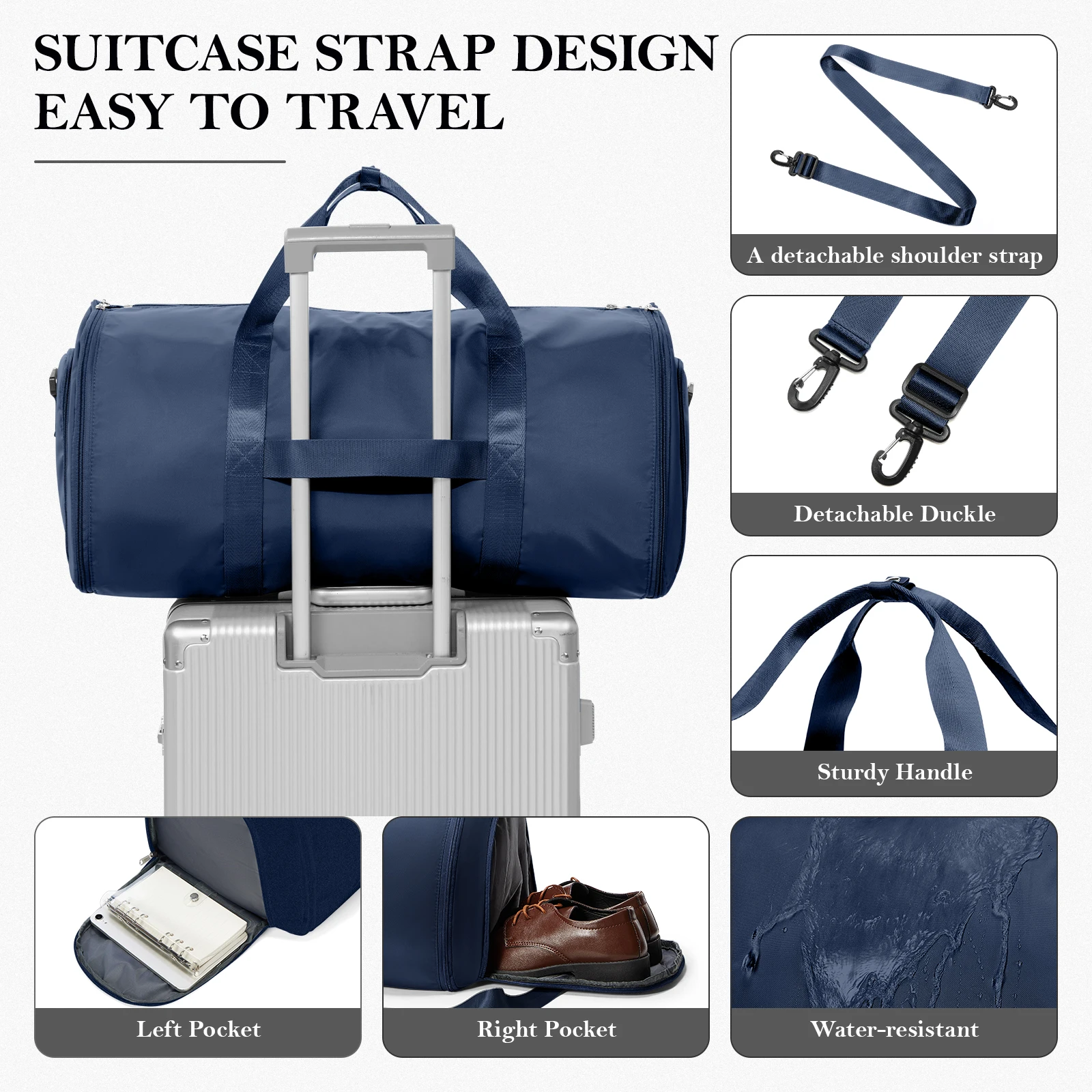 Suit Holders Travel Bag Case for Suit Holder-Convertible Bag Folding Suit Holders for Men Women Travel Business Clothing Bag ﻿