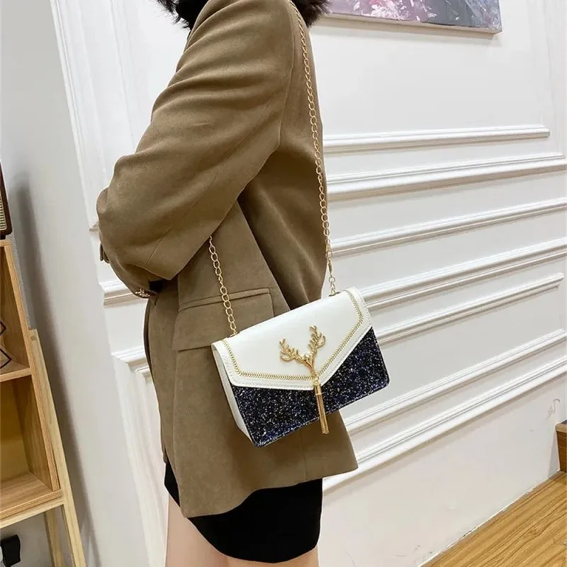 2024 Trendy Shoulder Bags Small Square Messenger Bag Women Female Handbag Phone Purse Pu Leather Crossbody Flap Bag - Image 4