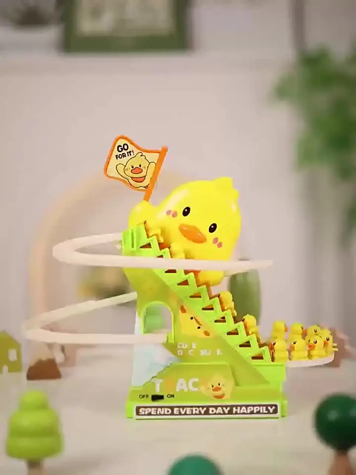 Canards d'escalade d'escalier, lumières clignotantes et musique, montagnes russes, jouet interactif d'escalator, jouets interactifs Parent-enfant  26
