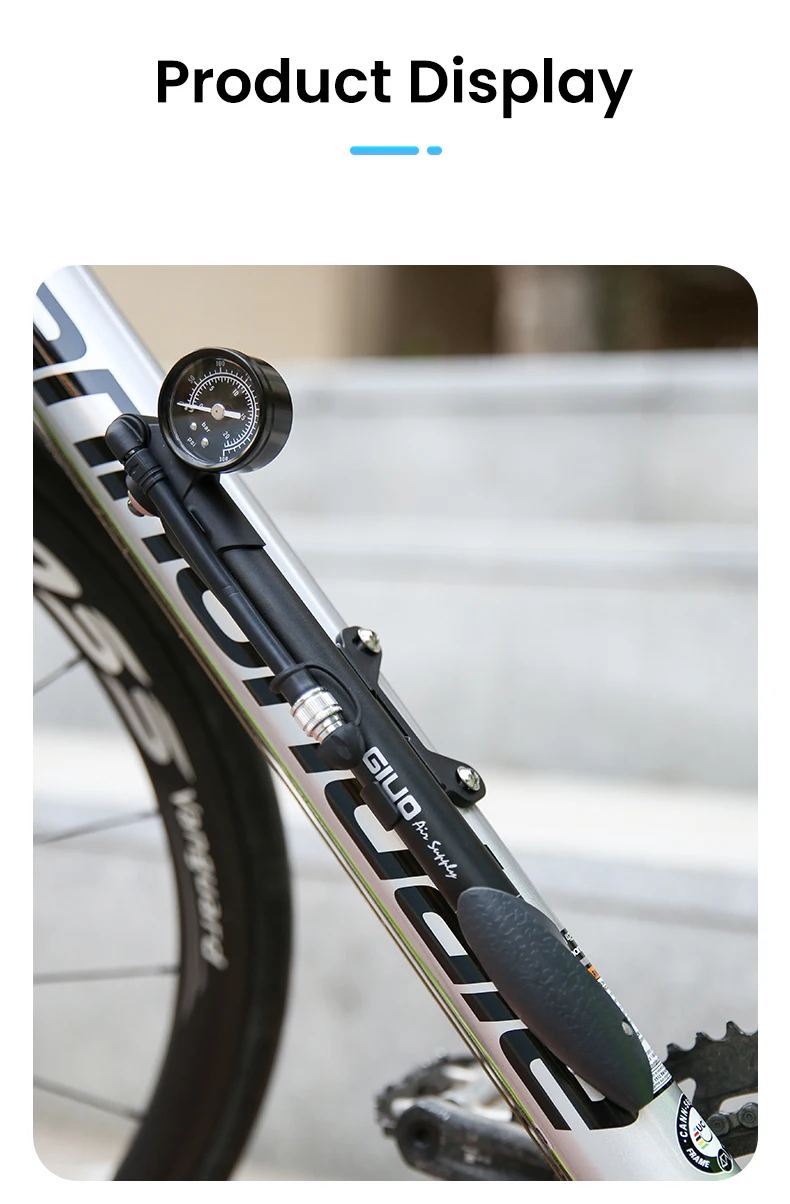 GIYO Fahrrad Schock Suspension Pumpe 300psi Hohe-druck mit Manometer Berg Aluminium Bike Gabel & Hinten Suspension MTB Shoc – Detail 12