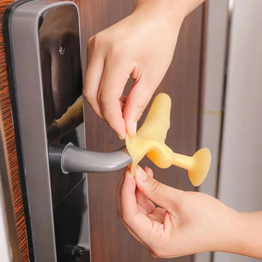 Door Stopper Door Stopper Door Handle Protector Doorknobs Case Silicone Knob Cover Child Safety Baby Bumper Home Accessories