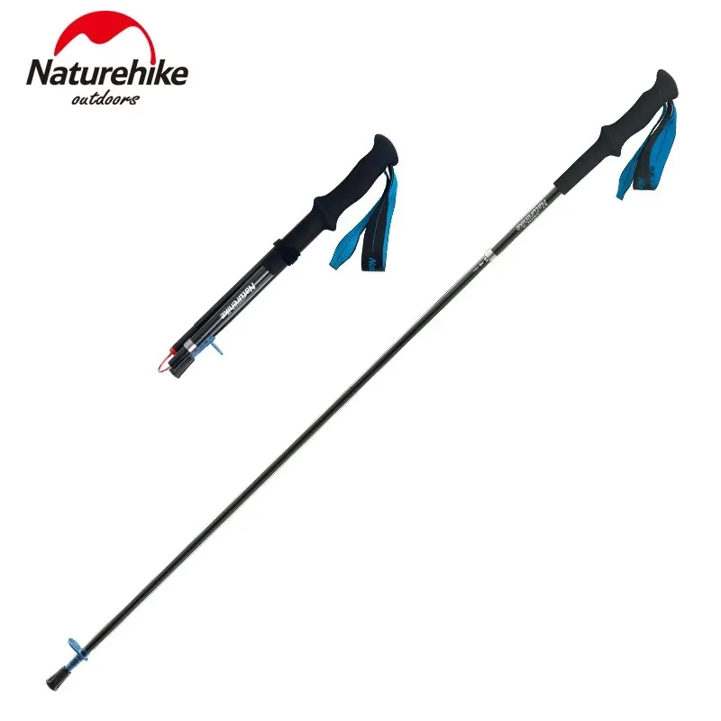 

Naturehike ST08 Carbon Fiber Folding Trekking Pole Ultra-Light Portable Trekking Pole Durable and Sturdy Camping Poles
