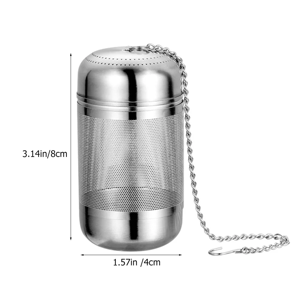 

Tea Infuser Strainer Ball Filter Mesh Seasoning Stainless Steel Loose Basket Cooking Soup For Steeper Fine Leaf Chain Sloth