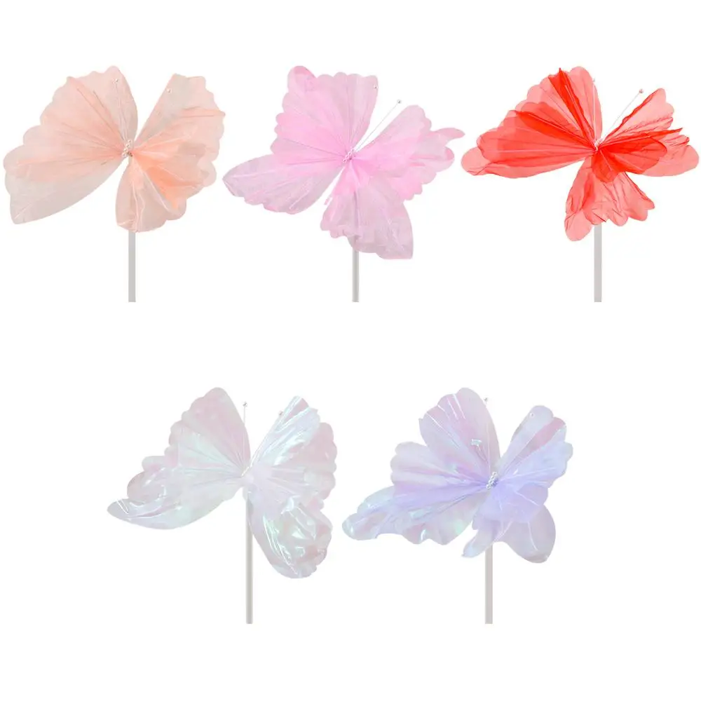 New Silk Artificial Butterfly Flowers Colorful 50cm Flower Head Giant Artificial Flowers Large Butterfly Photography Props