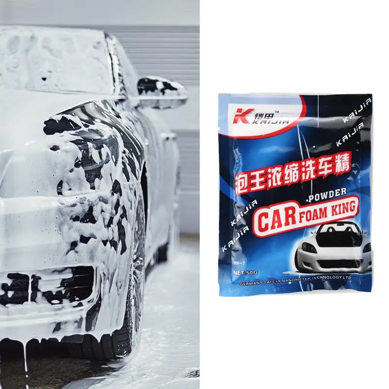 Foaming Car Wash Soap Car Cleaning Supplies Deep Cleaning Concentrated  Detergent 1.8 Oz Cleaner Powder Car And Truck Wash Auto - AliExpress