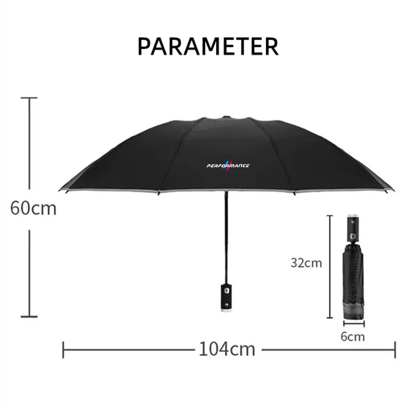 For BMW M F10 F15 F20 F30 G20 G30 E70 X1 X3 X4 X5 X7 E39 E46 E60 E90 Car Led Light Automatic Folding Windproof Sunshade Umbrella