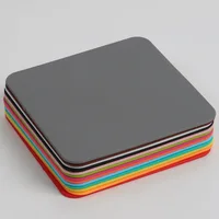 3.9 Inch Solid Silicone Coasters Heat Insulation Coffee Cup Mat Non-slip Drink Glass Beverage Holder Pad Square Protect Desktop 2