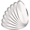 8Pcs Metal Dining Dish Stainless Steel Round Plate Shallow Tray 20/23/26cm BBQ Picnic Camping Food Container Tableware Set