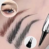 Ultra-fine 2 Point Silver Eyebrow Pen Liquid Wild Eyebrow Tattoo Waterproof 2 Fork Silkworm Brow Pen Easy To Grip Eye Makeup 1