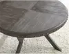 Contemporary Metal Round Coffee Table in Weathered Gray 1