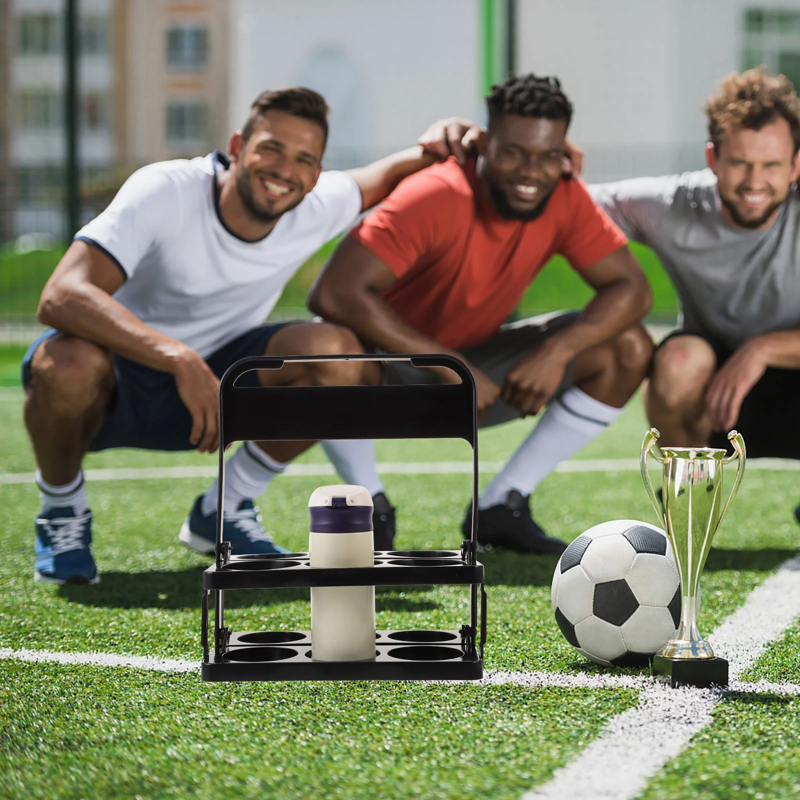 Sports Bottle Cage Water Holder Storage Foldable Kettle Football Organizer Carrier Pp Stand Carrying
