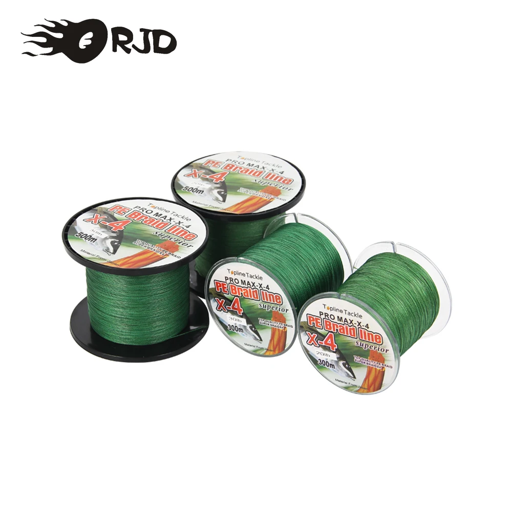 

ORJD 4 Strands Braided PE Fishing Line Multifilament 300m/500m Carp Fishing Strong Japanese Braided Wire Fishing Accessories