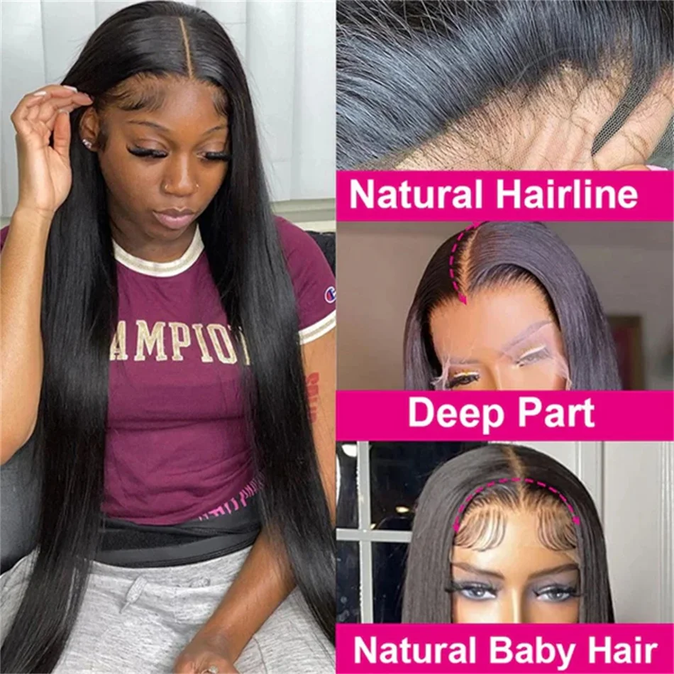 30 40 Inch Straight Lace Front Wigs Human Hair 13x6 Hd Lace Frontal Wig 13x4 Bone Straight Human Hair Wigs For Black Women Remy 5