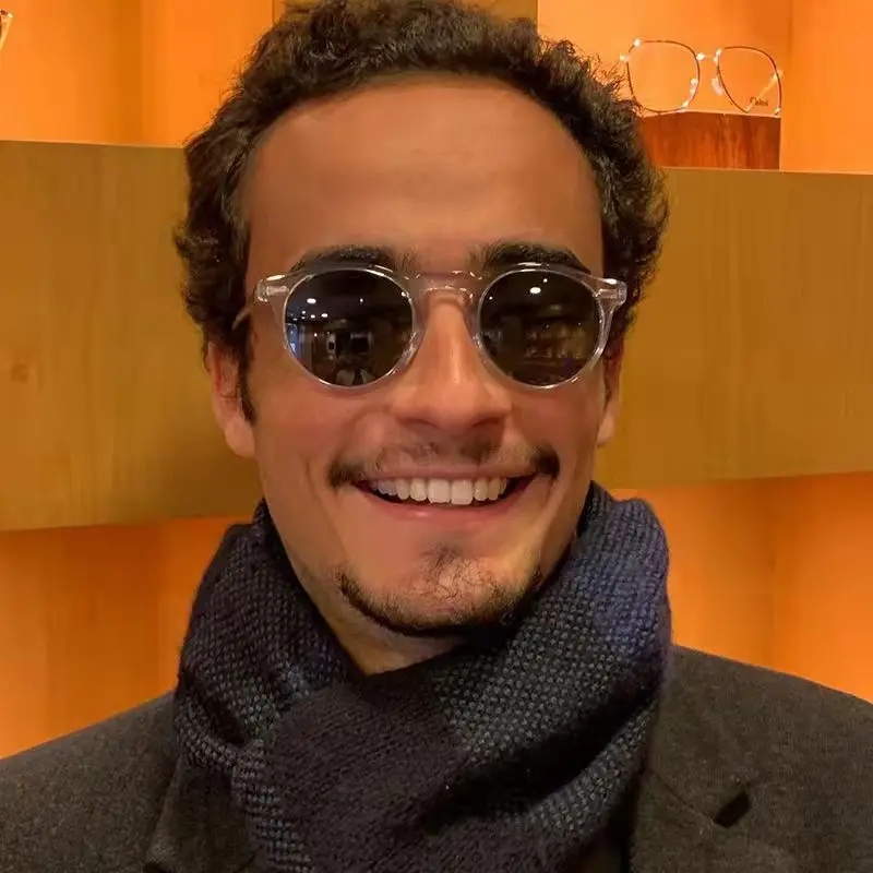 Feishini Prezzo Commerciale Montatura Occhiali Da Sole Rotondi In Plastica Donna Vintage Ovale Piccoli Occhiali Da Sole Polarizzati Uomo Protezione Uv