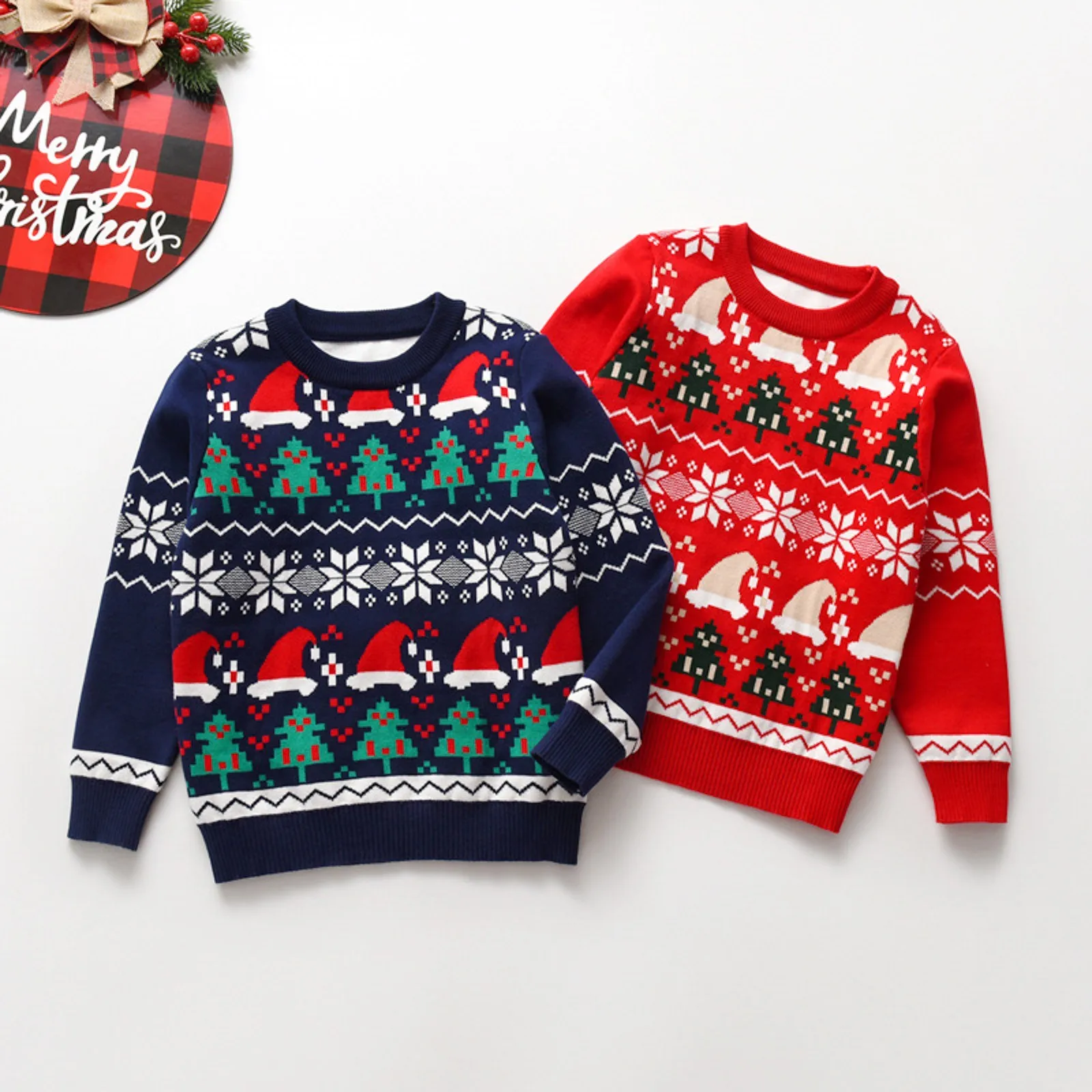 

Новинка 2023, Рождественский свитер с круглым вырезом и принтом оленя, Рождественский свитер унисекс, вязаный свитер с длинным рукавом для мальчиков и девочек, куртка, топы