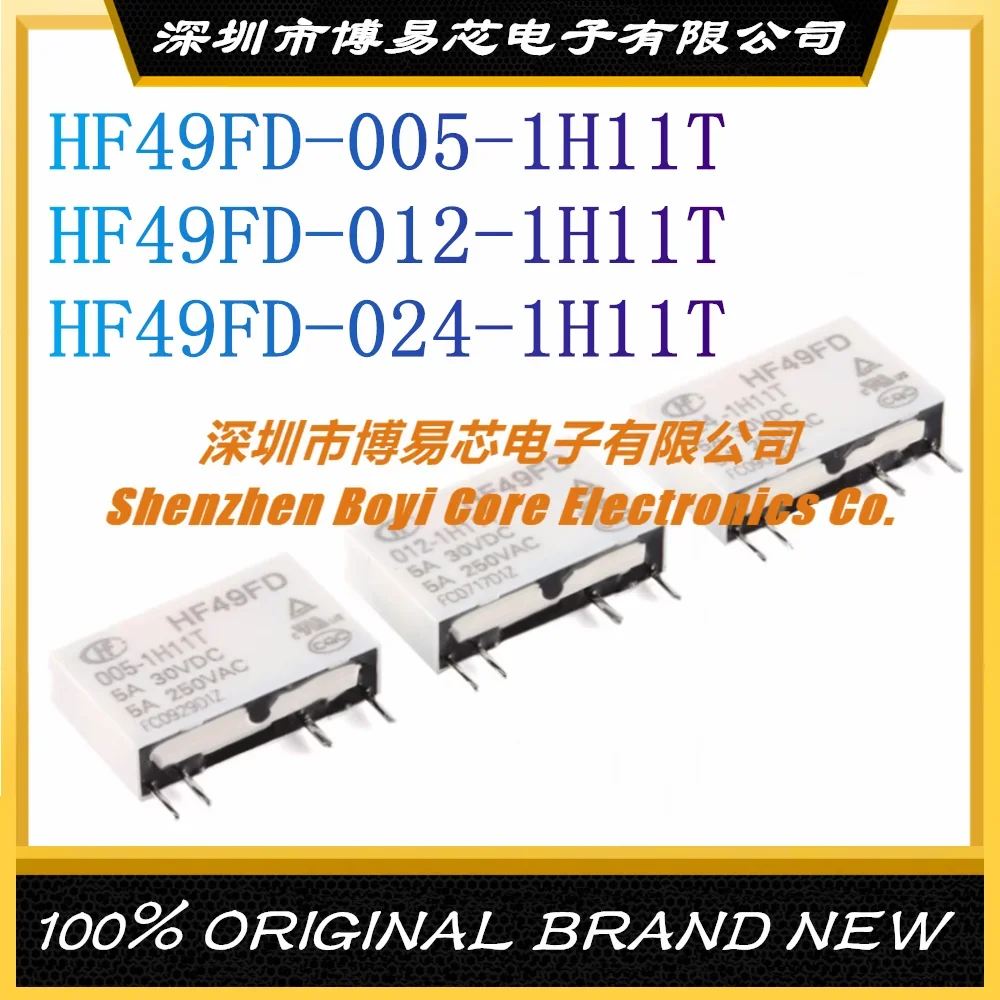 

HF49FD-005/012/024-1H11T 4 Feet A Set of Normally Open Small Medium Power Original Relays