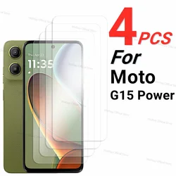 Premium Tempered Glass Screen Protector for Motorola Moto G15 Power - Full Coverage, High-Definition Clarity (2/4 Pack) (Moto G15 Power)