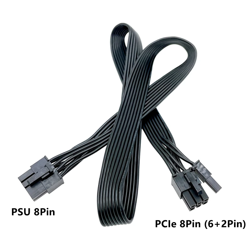 6x 6 pin PCI-E tot 8 pin (6 2) PCI-E (male naar male) GPU power kabel (50cm), niet inclusief kaart