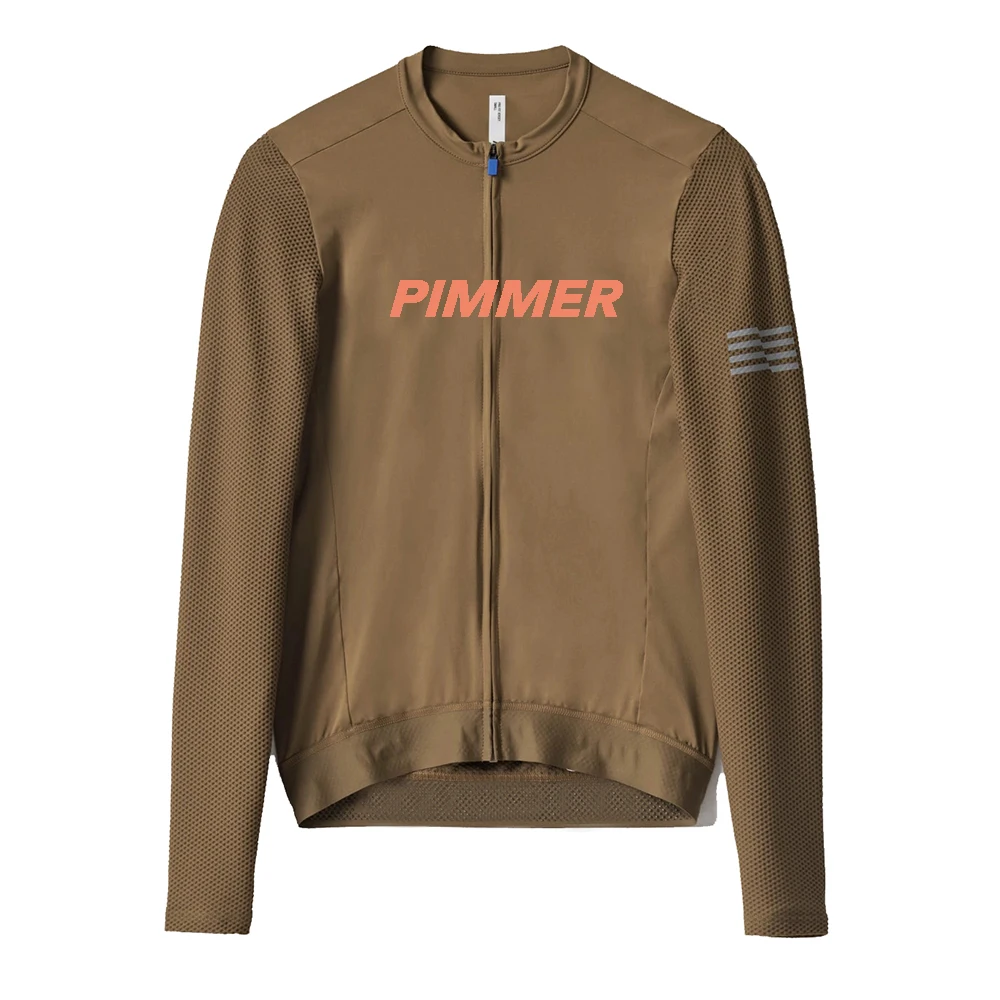 PIMMER 2025 New Summer Long sleeve Men's Cycling Jersey Road Bike Mountain Bike Breathable Tight Sweatshirt Ropa de ciclismo 3