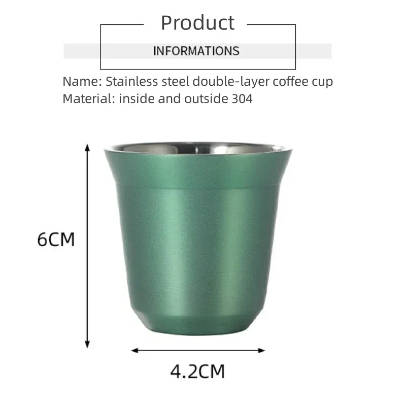 80ml Double Wall Stainless Steel Insulated Cups – Set of 2