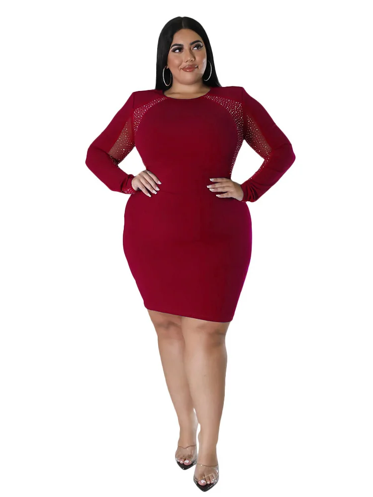 Feminina, Vestidos Plus Size, Sexy, Elegante, Noite,