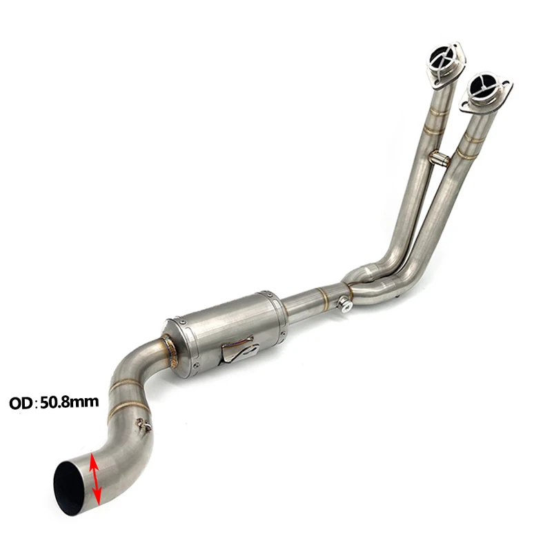 For Suzuki GSX-8S GSX-8R 22-24 Motorcycle Exhaust Slip-On Header Mid Link Pipe | Stainless Steel