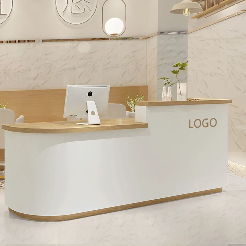 Modern Reception Desk Podium Shop Counter Table Grocery Store Standing Office Table Conference Mostrador Tienda Bar Furniture grocery box latch glove box buckle beige car accessories for toyota glove box tool l r plastic car brand new none