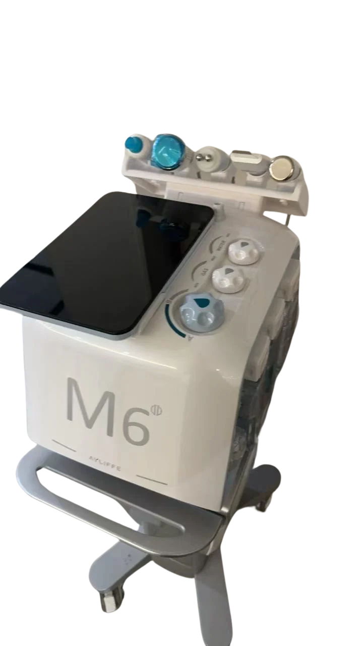 White M6 Portable 6 In 1 Hydro Dermabrasion Skin Rejuvenation Devices Hydra Face No Needle High Pressure Pen For Deep Cleansing